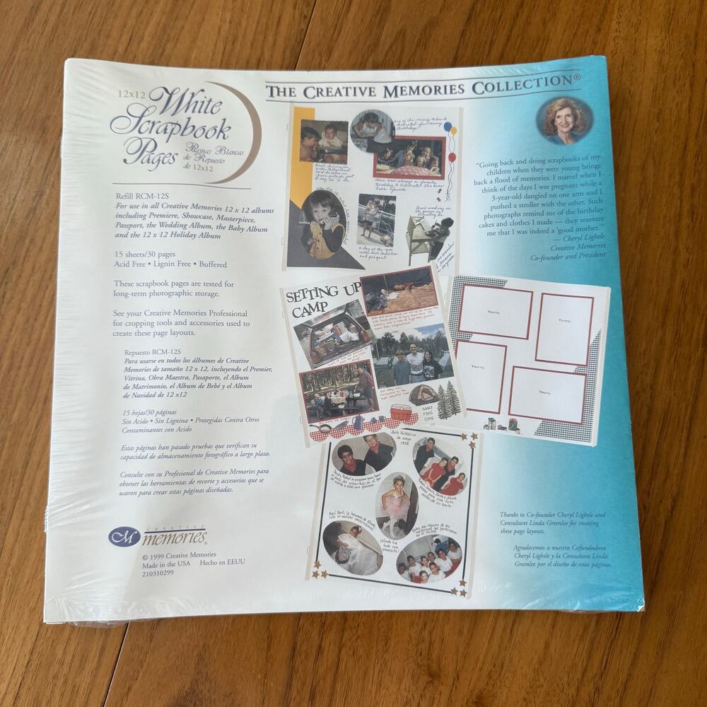 Creative Memories Scrapbook Pages 12 x 12 Refill RCM-12S 30 Pages Old Style NWT
